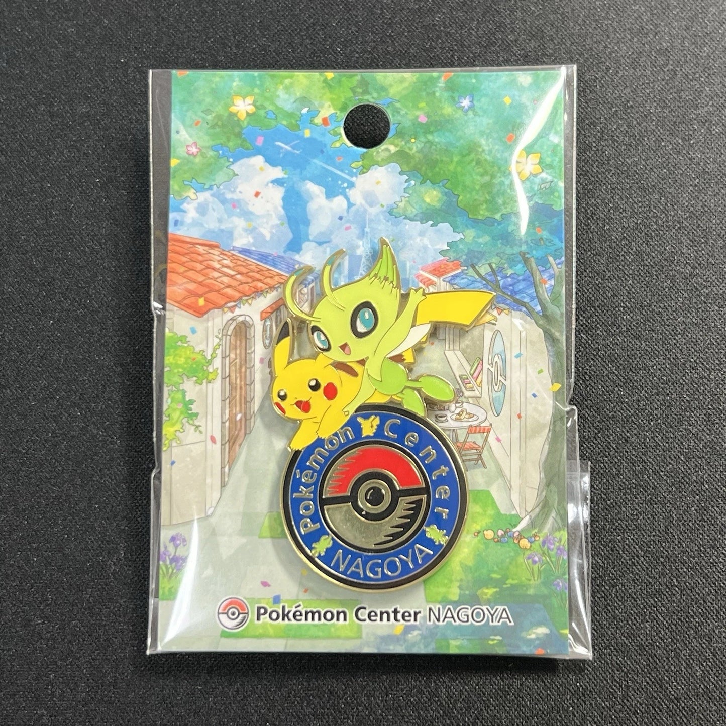 Pokemon Center Nagoya Limited Logo Pins Celebi Pikachu