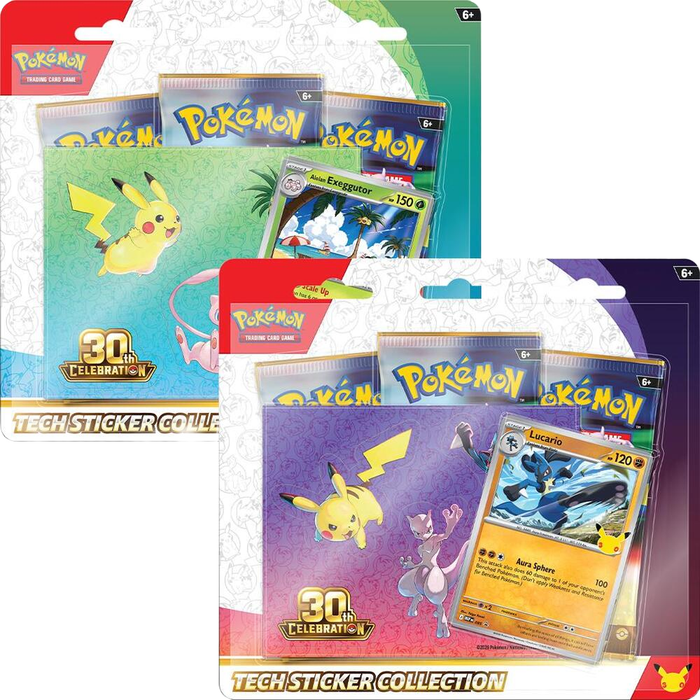 Pokemon 30th Celebration Tech Sticker Collection (assorted designs)