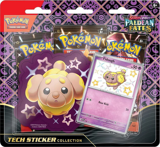 Pokemon Paldean Fates Tech Sticker Collection Fidough
