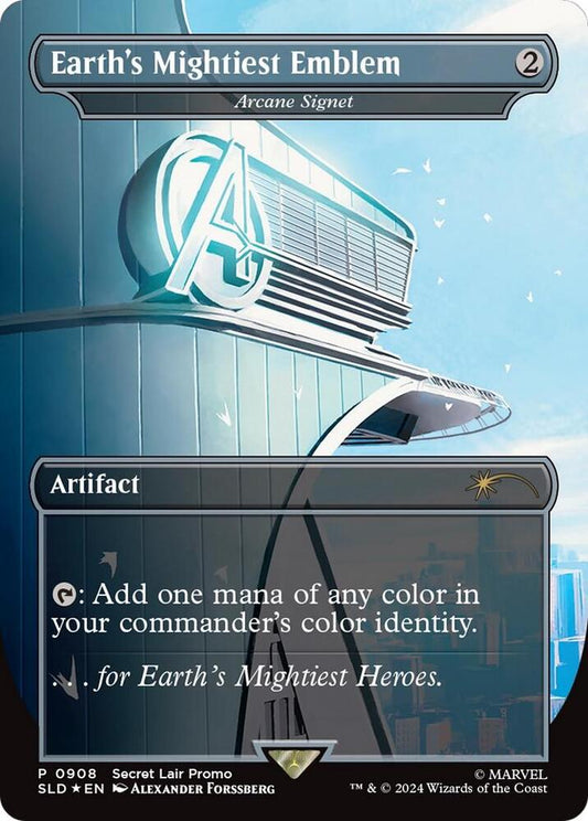 Secret Lair Earths Mightiest Emblem Arcane Signet Rainbow Foil