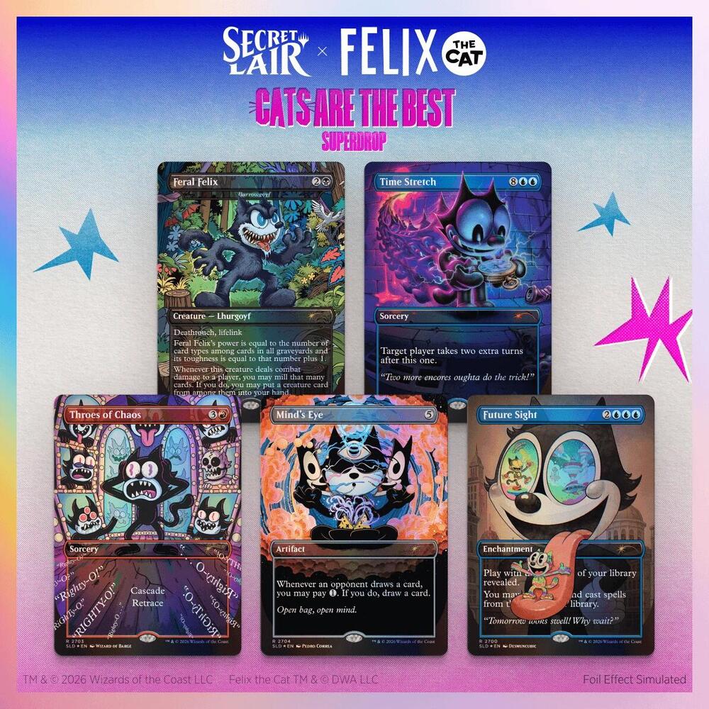 Secret Lair Felix the Cat: Magic Bag of Tricks Foil